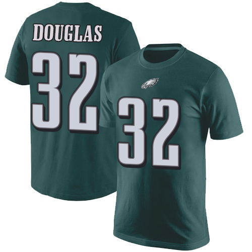 Men Philadelphia Eagles 32 Rasul Douglas Green Rush Pride Name and Number NFL T Shirt